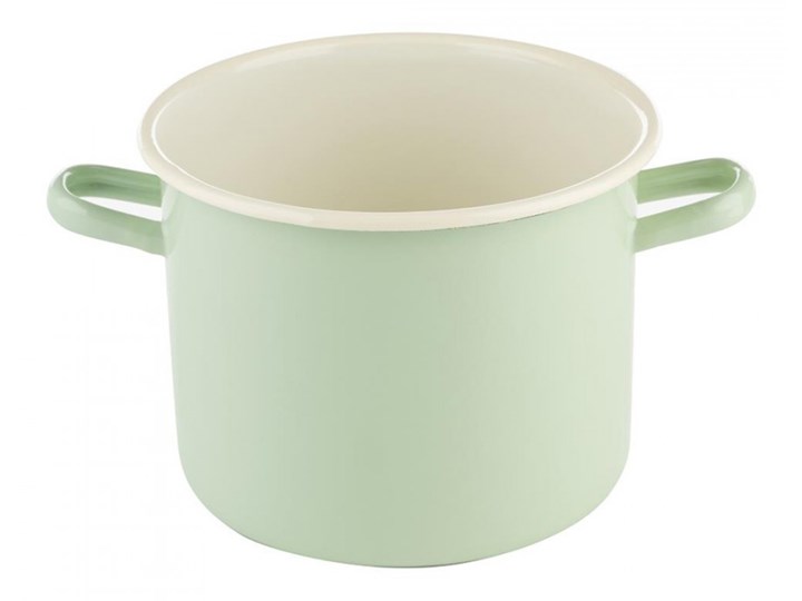 GARNEK EMALIOWANY PROSTY GŁADKI FORTE B/P JASNY ZIELONY 23CM 8L kod: 000-GAR-1501/23JZ Garnek uniwersalny Stal pokryta emalią Średnica 23 cm