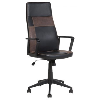 Krzesło biurowe czarne/brązowe regulowana wysokość DELUXE kod: 4260624111896