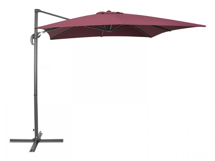 Parasol ogrodowy 250 x 250 x 235 cm bordowy/ciemnoszary Garbo BLmeble kod: 4260602371021 Kategoria Parasole ogrodowe Parasole Położenie nogi Boczne