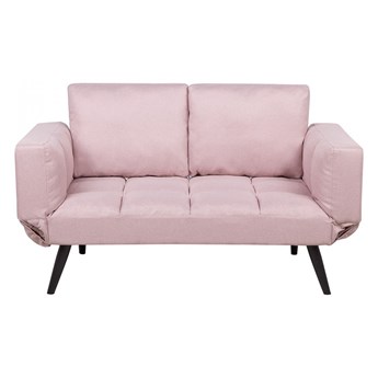 Sofa rozkładana tapicerowana różowa BREKKE kod: 4251682207652