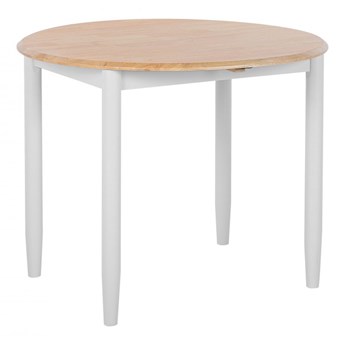 Stół do jadalni drewniany jasny brąz/biały 60/92 x 92 cm przedłużka OMAHA kod: 4251682211499