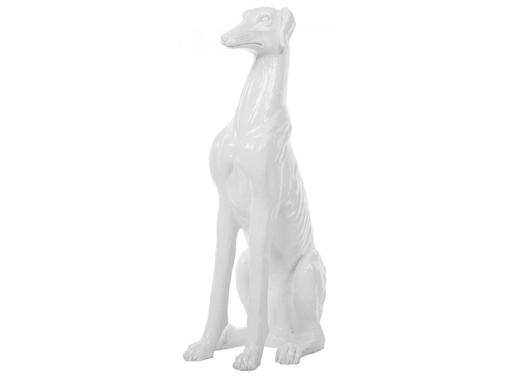 Figurka dekoracyjna błyszcząca biel 80 cm GREYHOUND kod: 4251682217491