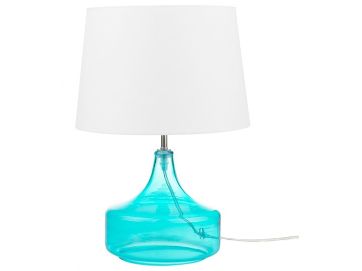 Lampa stołowa jasnoniebieska/biała 42 cm ERZEN kod: 4260624117478 Kategoria Lampy stołowe Lampa z abażurem Kolor Turkusowy