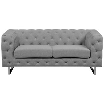 Sofa tapicerowana dwuosobowa jasnoszara Rosai kod: 4260602379799
