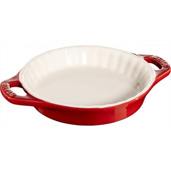 okrągły półmisek ceramiczny do ciast 200 ml, czerwony kod: 40511-163-0