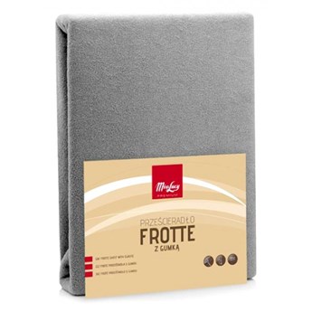 PRZEŚCIERADŁO FROTTE Z GUMKĄ 160X200CM SZARY kod: 80A-PRZ-F160SZ