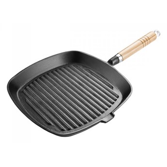 Patelnia 24x24cm żeliwna grillowa Lamart Iron czarna kod: LT1063