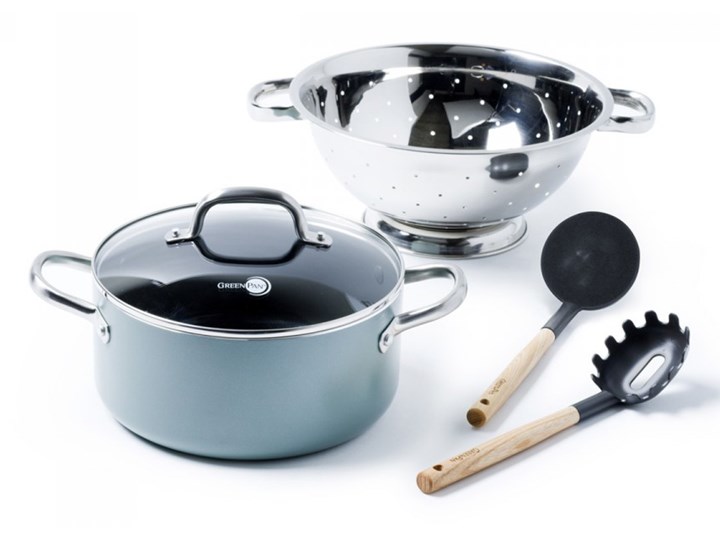 Zestaw garnek i akcesoria MAYFLOWER 5 elementów / GreenPan kod: CC001593-001 Kategoria Zestawy garnków i patelni Zestaw garnków Aluminium Kolor