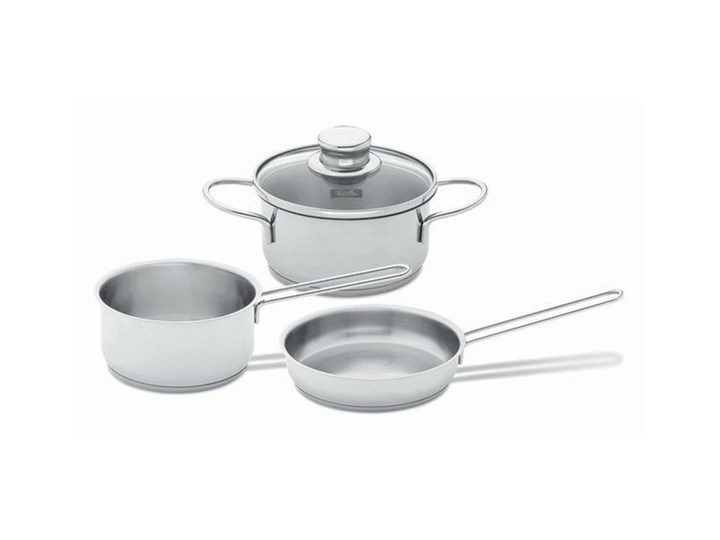 Zestaw garnków 3szt. Fissler Happchen srebrny kod: 8 316 03 Stal nierdzewna