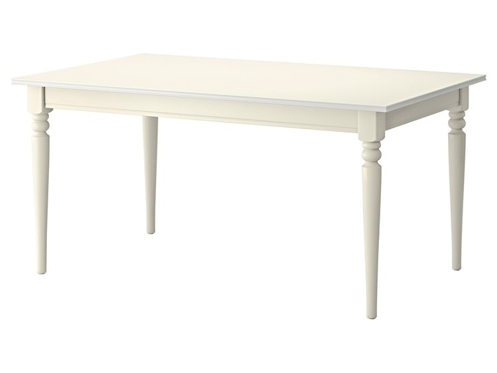 IKEA INGATORP / INGOLF Stół i 6 krzeseł, biały/Nordvalla beżowy, 155/215 cm Kategoria Stoły z krzesłami