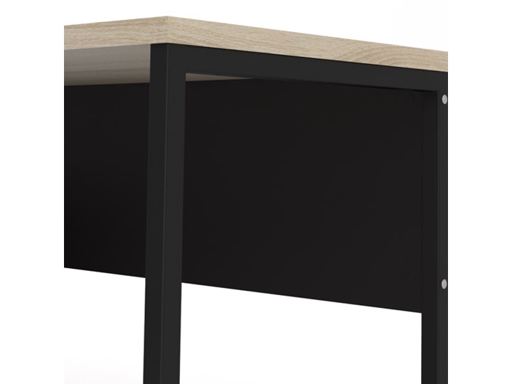 Biurko narożne Function 118 czarny mat / dąb sonoma Metal Głębokość 81 cm Biurko z nadstawką Szerokość 145 cm Drewno Styl Nowoczesny