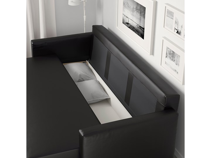 FRIHETEN Sofa trzyosobowa rozkładana Amerykanka Szerokość 225 cm Głębokość 105 cm Głębokość 61 cm Funkcje Z pojemnikiem na pościel