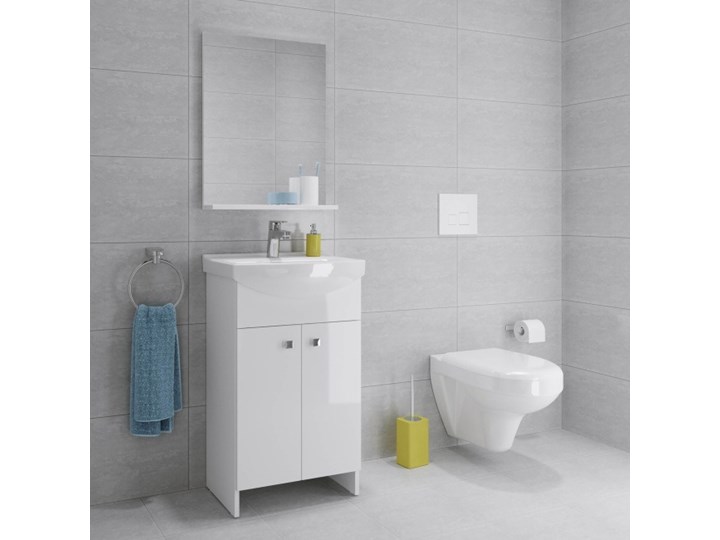 Umywalka meblowa ceramiczna Cersania 55 cm z otworem na armaturę Kategoria Umywalki Meblowe Prostokątne Ceramika Kolor Biały