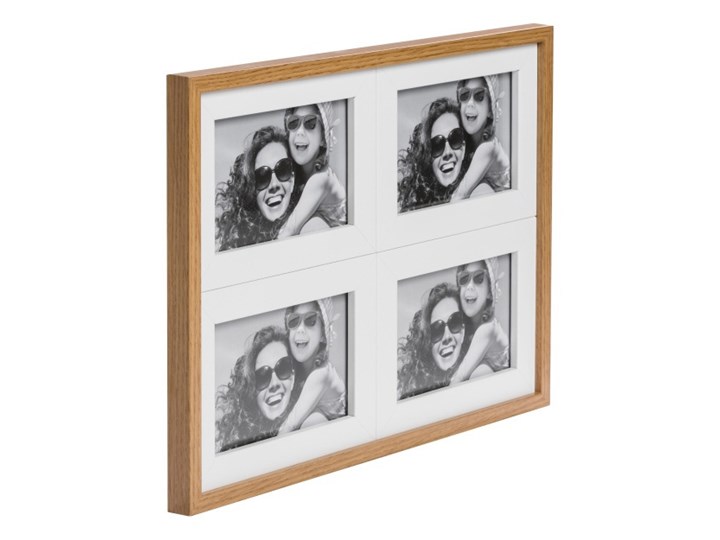 Galeria na zdjęcia Duo 4 x (10 x 15 cm) biała dąb Karton Multiramka Drewno Rozmiar zdjęcia 10x15 cm