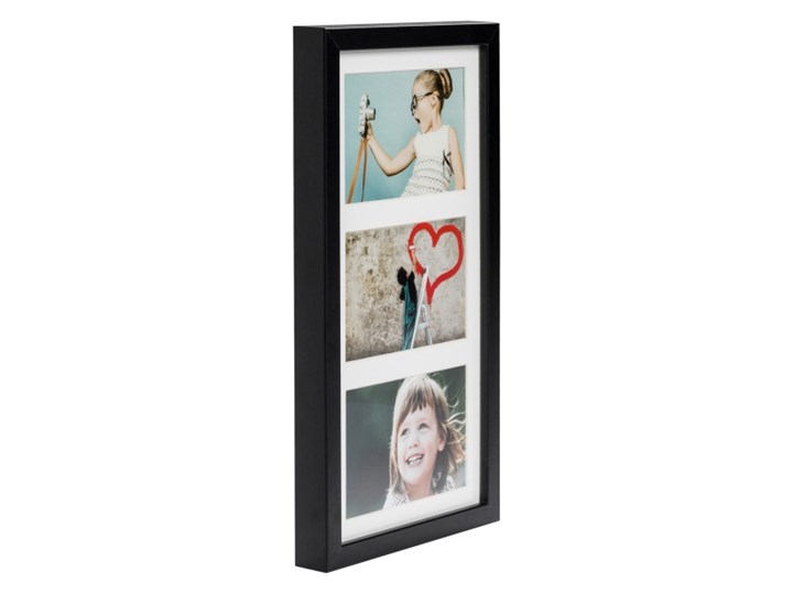 Galeria na zdjęcia Simple 3 x (10 x 15 cm) czarna Drewno Multiramka Rozmiar zdjęcia 10x15 cm
