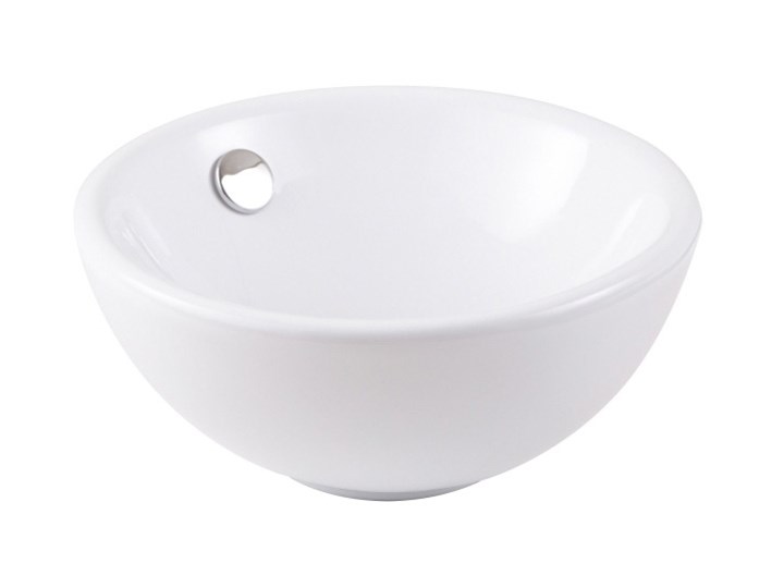 Umywalka nablatowa ceramiczna GoodHome Blanca śr. 31 cm biała Okrągłe Nablatowe Kolor Biały Ceramika Kategoria Umywalki