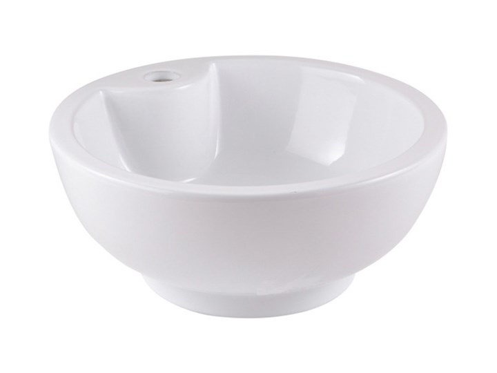 Umywalka nablatowa ceramiczna GoodHome Fenella śr. 40 cm biała Ceramika Okrągłe Nablatowe Kolor Biały