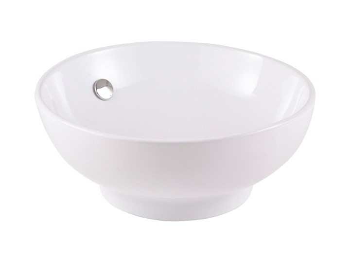 Umywalka nablatowa ceramiczna GoodHome Nura śr. 40 cm biała
