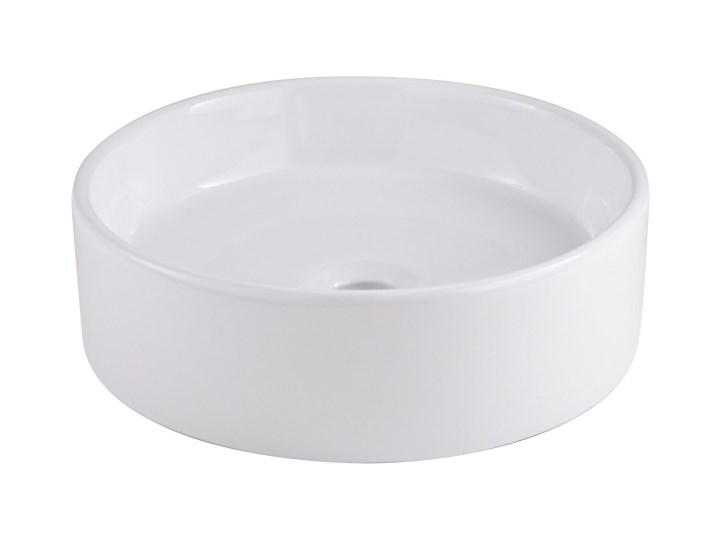 Umywalka nablatowa ceramiczna GoodHome Scalea śr. 35 cm biała