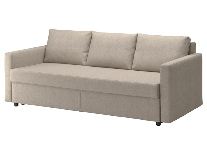 FRIHETEN Rozkładana sofa 3-osobowa Głębokość 61 cm Amerykanka Kolor Beżowy Szerokość 225 cm Głębokość 105 cm Boki Z bokami