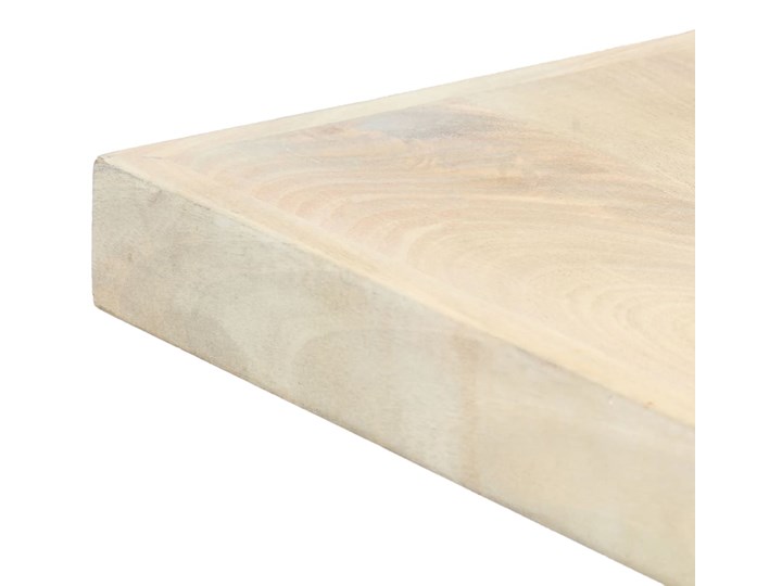 Stół do jadalni z drewna mango Kalis 2X – biały Stal Płyta MDF Wysokość 70 cm Drewno Wysokość 75 cm Styl Vintage