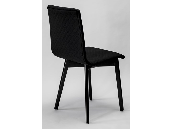 GRIM krzesło drewniane czarne Tkanina Pikowane Tapicerowane Szerokość 42 cm Głębokość 41 cm Drewno Płyta MDF Wysokość 86 cm Głębokość 38 cm Pomieszczenie Salon