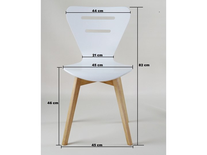 DORIS W krzesło drewniane białe, dębowa rama Styl Nowoczesny Głębokość 40 cm Głębokość 43 cm Wysokość 82 cm Szerokość 43 cm Drewno Pomieszczenie Jadalnia