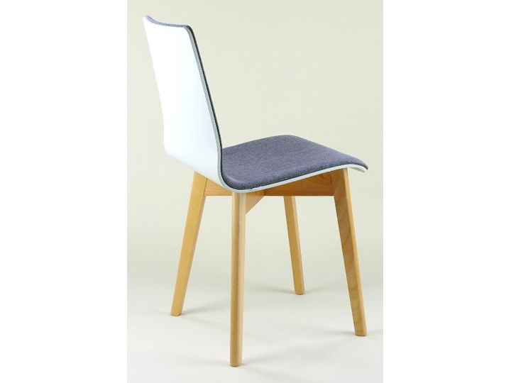 LUKA SOFT W krzesło drewniane biało-szare, bukowa rama Szerokość 40 cm Głębokość 40 cm Tkanina Styl Nowoczesny Płyta MDF Wysokość 87 cm Drewno Tapicerowane Pikowane Głębokość 41 cm Kategoria Krzesła kuchenne