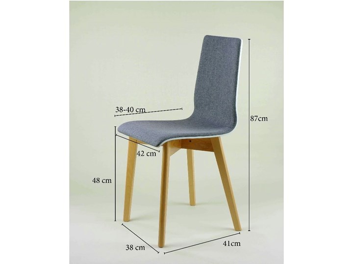 LUKA SOFT W krzesło drewniane biało-szare, bukowa rama Pikowane Tapicerowane Głębokość 41 cm Głębokość 40 cm Wysokość 87 cm Szerokość 40 cm Drewno Płyta MDF Tkanina Styl Nowoczesny