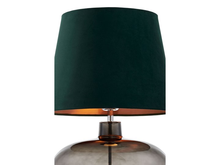 Lampa stołowa Sawa Velvet Zielona, Kaspa Wysokość 55 cm Lampa z abażurem Lampa z kloszem Styl Skandynawski