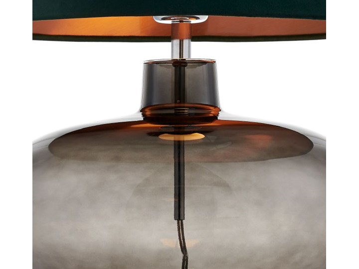 Lampa stołowa Sawa Velvet Zielona, Kaspa Lampa z kloszem Wysokość 55 cm Lampa z abażurem Styl Skandynawski
