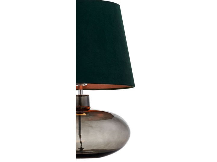 Lampa stołowa Sawa Velvet Zielona, Kaspa Styl Skandynawski Lampa z kloszem Wysokość 55 cm Lampa z abażurem Kolor Zielony