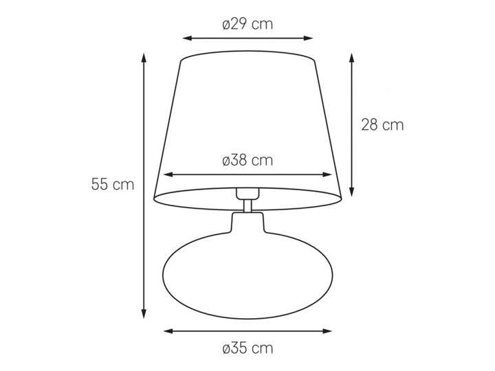 Lampa stołowa Sawa Velvet Zielona, Kaspa Lampa z abażurem Lampa z kloszem Wysokość 55 cm Kolor Zielony
