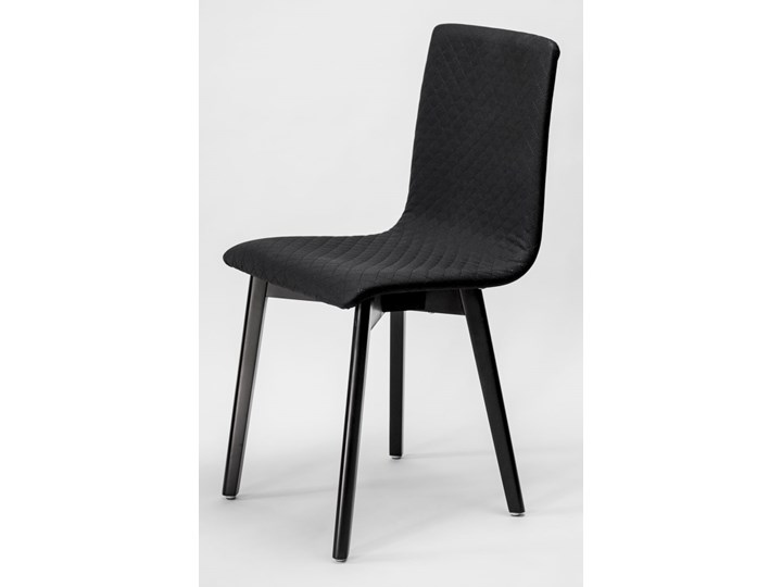 GRIM krzesło drewniane czarne Płyta MDF Głębokość 38 cm Głębokość 41 cm Wysokość 86 cm Pikowane Szerokość 42 cm Styl Nowoczesny Tkanina Drewno Tapicerowane Pomieszczenie Jadalnia