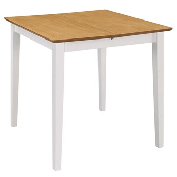 Stół rozsuwany z MDF Amis – biało-brązowy