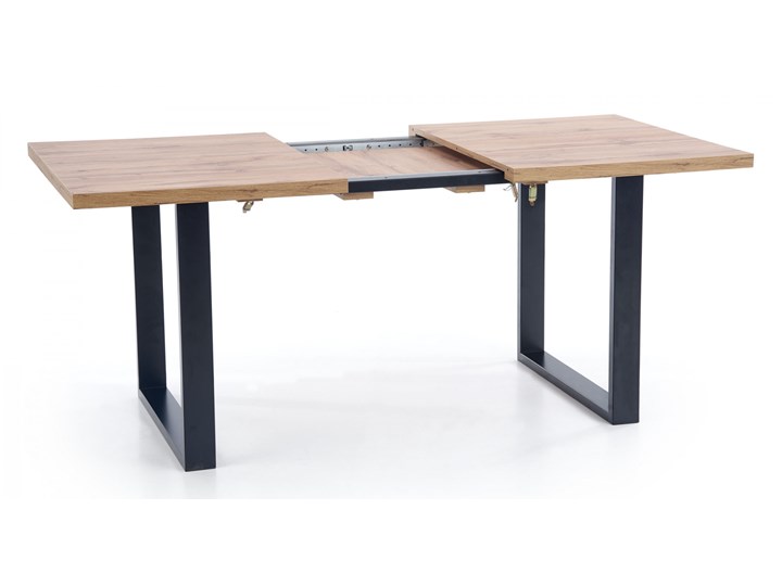 Drewniany rozkładany stół do salonu Lucy 2X Drewno Wysokość 74 cm Szerokość 90 cm Długość 90 cm Kształt blatu Prostokątny