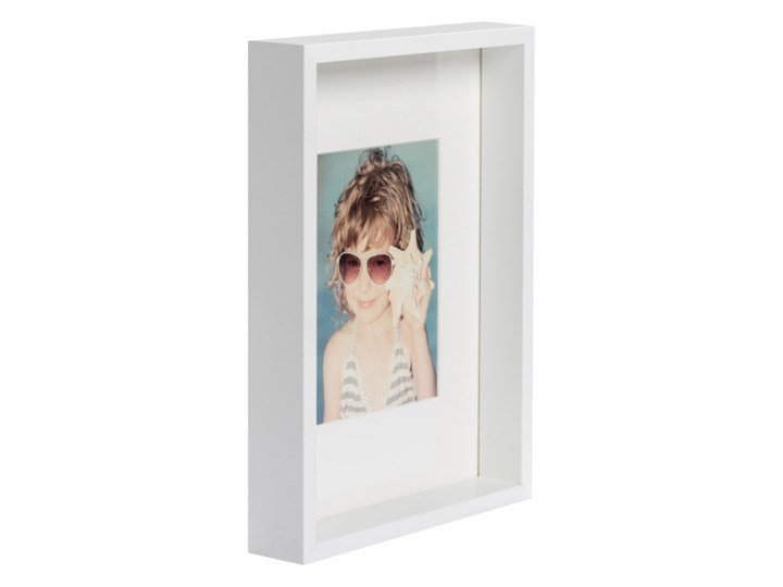 Ramka na zdjęcia Box A4 biała Drewno Rozmiar zdjęcia 21x29 cm