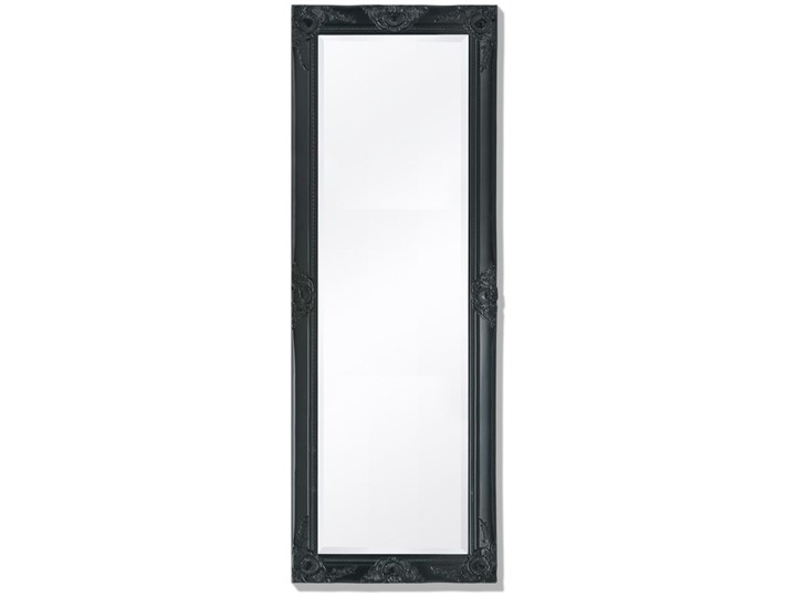 vidaXL Lustro ścienne w stylu barokowym, 140x50 cm, czarne Prostokątne Lustro z ramą Styl Tradycyjny Kolor Czarny