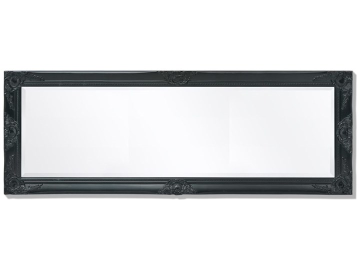 vidaXL Lustro ścienne w stylu barokowym, 140x50 cm, czarne Styl Tradycyjny Prostokątne Lustro z ramą Pomieszczenie Garderoba