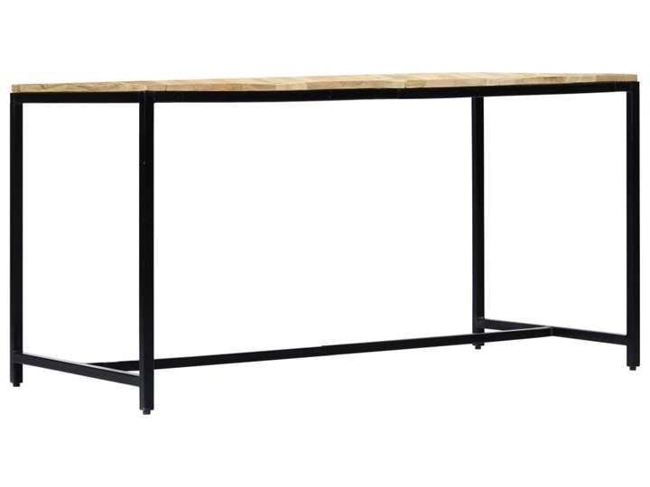 Stół industrialny z drewna mango Avis 2X – jasnobrązowy Wysokość 75 cm Długość 70 cm Długość 140 cm Drewno Szerokość 70 cm Kolor Czarny