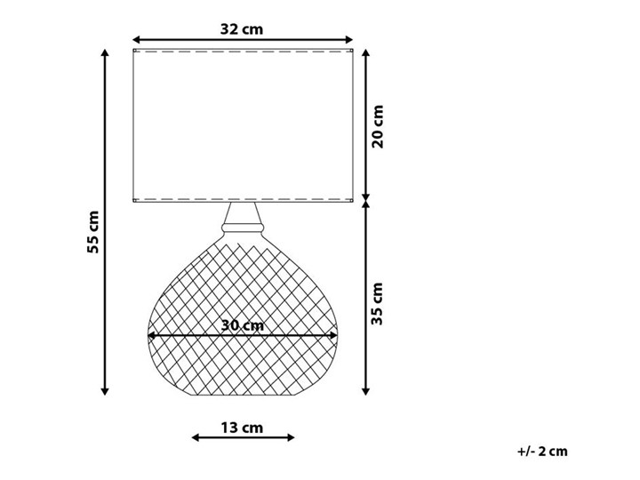 Lampa stołowa srebrna biała 55 cm szklana podstawa wysoki połysk glamour Styl Nowoczesny Lampa nocna Kategoria Lampy stołowe