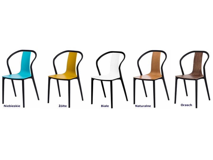 Designerskie krzesło tulipan Emeli - orzech Kolor Brązowy Głębokość 56 cm Drewno Krzesło inspirowane Styl Nowoczesny