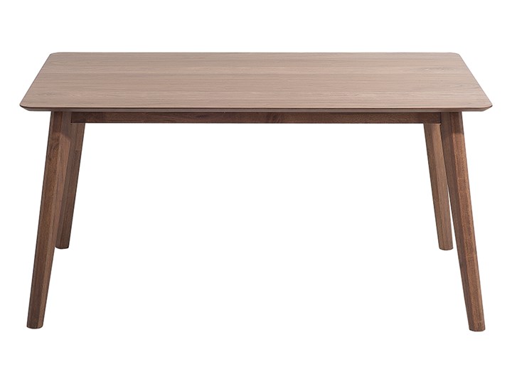 Stół do jadalni ciemne drewno 150 x 90 cm prostokątny styl retro Płyta MDF Rozkładanie Długość 150 cm Styl Vintage