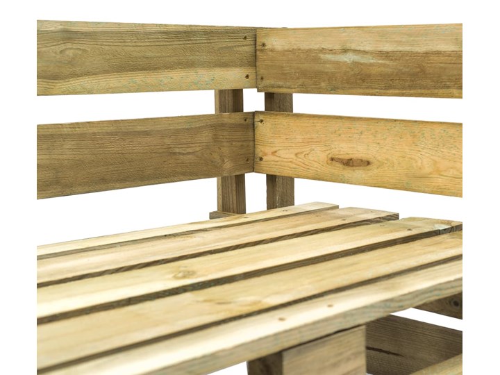 Ławka ogrodowa z palet Canther 2X - zielona Długość 110 cm Z oparciem Drewno Styl Industrialny