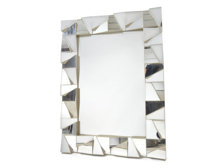 LUSTRO PROSTOKĄTNE GLAMOUR SREBRNE 75x56CM