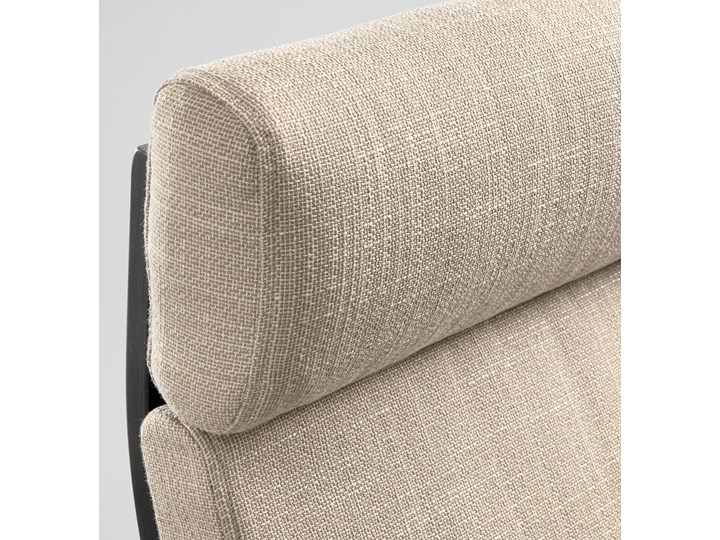POANG Fotel Drewno Głębokość 50 cm Wysokość 42 cm Szerokość 68 cm Fotel z podnóżkiem Wysokość 50 cm Głębokość 82 cm Kolor Beżowy