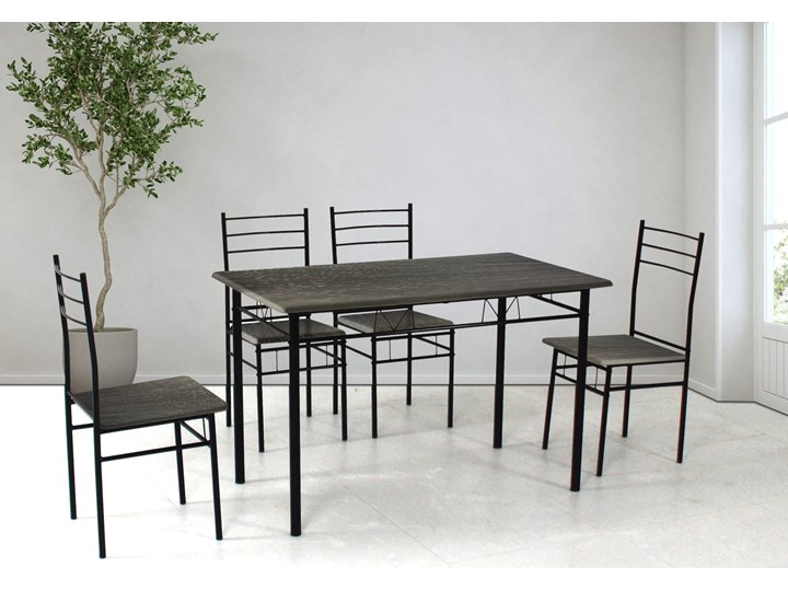 HOME DECOR ZESTAW KUCHENNY CZARNY JULIA2 STÓŁ PROSTOKĄTNY 110x60 4 KRZESŁA Kategoria Stoły z krzesłami
