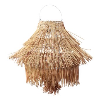 Duży naturalny rattanowy abażur Urchin do lampy sufitowej BAZAR BIZAR