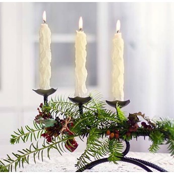 Drobo Candles dekoracyjna świeca stołowa śnieżynka - Kremowa