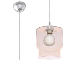 SOLLUX Stylowa Lampa wisząca PAOLA Szampański Klosz Zwis E27